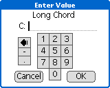 Entering a value with a keypad